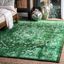 Green Synthetic Non-slip 9' x 12' Vintage Area Rug