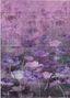 Purple Floral Synthetic Washable Rectangular Rug 3' x 5'