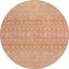 Salmon Round 8' Flat Woven Washable Synthetic Rug