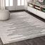 Handmade Reversible Gray Stripe Synthetic Area Rug