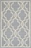 Silver and Ivory Hand-Tufted Wool Accent Rug 2'6" x 4'