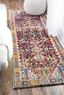 Erline Colorful Bohemian Black and Multicolor Runner Rug