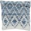 Blue Diamond Chindi Cotton Square Throw Pillow