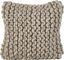 Beige Mist 18" Square Chunky Wool Cable Knit Throw Pillow Set