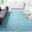 Blue 9' x 12' Solid Shag Synthetic Area Rug