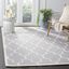 Elegant Silver and Ivory 4' x 6' Hand-Tufted Wool Area Rug