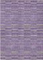 Purple and Gray Striped Synthetic Washable Indoor/Outdoor Rug