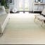 Green and Ivory Rectangular 9' x 12' Stain-Resistant Synthetic Rug