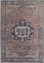 Vintage Heirloom Medallion 8x10 Area Rug in Blue and Dark Brown