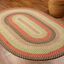 Handmade Earthtone Cotton Braided Oval Rug 5' x 7'