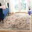 Ivory and Taupe Floral Synthetic Low Pile Area Rug