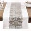 Silver Metallic Banded Cotton Table Runner, 16" x 54"