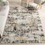 Aaliyah Multicolor Abstract Washable Synthetic Area Rug 5' x 8'