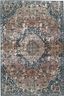 Akela Dark Blue and Multicolor Synthetic Medallion Area Rug 2'6" x 4'