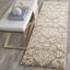 Elysian Beige & Cream Floral Shag Runner Rug, 27x11 in