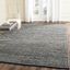 Handmade Cape Cod 4' Square Blue Stripe Cotton Rug