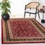 Red and Black Floral 6' x 9' Synthetic Area Rug