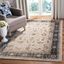 Light Beige and Anthracite 9' x 12' Synthetic Easy Care Area Rug