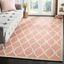 Hand-Tufted Coral and Ivory Wool Square Area Rug