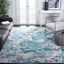 Skyler Blue/Ivory Medallion Synthetic Rectangular Rug - 68x18 Inches