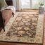 Ivory and Brown Rectangular Hand-Tufted Wool Rug