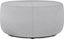 Moore 32" Light Grey Linen Round Ottoman