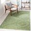 Handmade Green and Natural Geometric Jute Area Rug, 3' x 5'