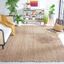 Handmade Square Solid Cowhide Non-Slip Rug - 6' Natural