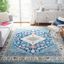 Blue Synthetic 8' x 10' Stain-Resistant Rectangular Area Rug