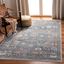 Elegant Blue & Ivory Synthetic 9' x 12' Easy-Care Area Rug