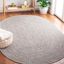 Handmade Grey/Ivory Braided 5' x 8' Oval Synthetic Rug