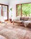 Cinnamon and Sage Rectangular Synthetic Area Rug