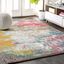 Yellow and Multicolor Abstract 8' x 10' Synthetic Area Rug