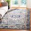 Evoke Grey and Navy Synthetic 3' x 5' Reversible Area Rug