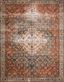 Layla Ocean Multicolor Vintage Distressed Synthetic Area Rug