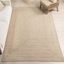 Classic Square Braided Tan Indoor/Outdoor Rug, 6' Synthetic