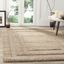 Plush Square Shadow Box Shag Rug in Neutral Brown, 47"