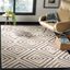 Cream and Beige Geometric Diamond Area Rug 6'7" x 9'2"