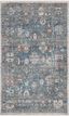 Elegant Blue & Ivory Synthetic 9' x 12' Easy-Care Area Rug