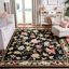 Elegant Noir Floral 7' Square Tufted Wool Area Rug