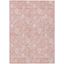 Pink Floral Synthetic Washable Indoor Outdoor Area Rug 3' x 5'