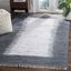 Montauk Gray and Ivory Handmade Cotton Area Rug, 9' x 12'