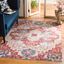 Reversible Red Cotton Synthetic 5' x 7' Rectangular Area Rug