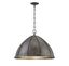 Laramie Gold and Walnut 16" Bowl Pendant Light