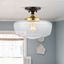 Marfa 14" Clear Glass and Brass Gold Farmhouse LED Flush Mount