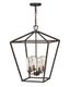 Alford Place 4-Light Oil Rubbed Bronze Outdoor LED Lantern with Clear Seedy Glass