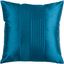 Oslo Teal Blue Pleated Square Down Throw Pillow