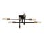 Bronze and Brass 8-Light Semi-Flush Mount Ceiling Fixture