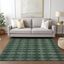 Olive Diamond Pattern Machine Washable Rectangular Rug