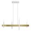 Elegance Crystal Rod 4-Light Chandelier in White and Antique Brass